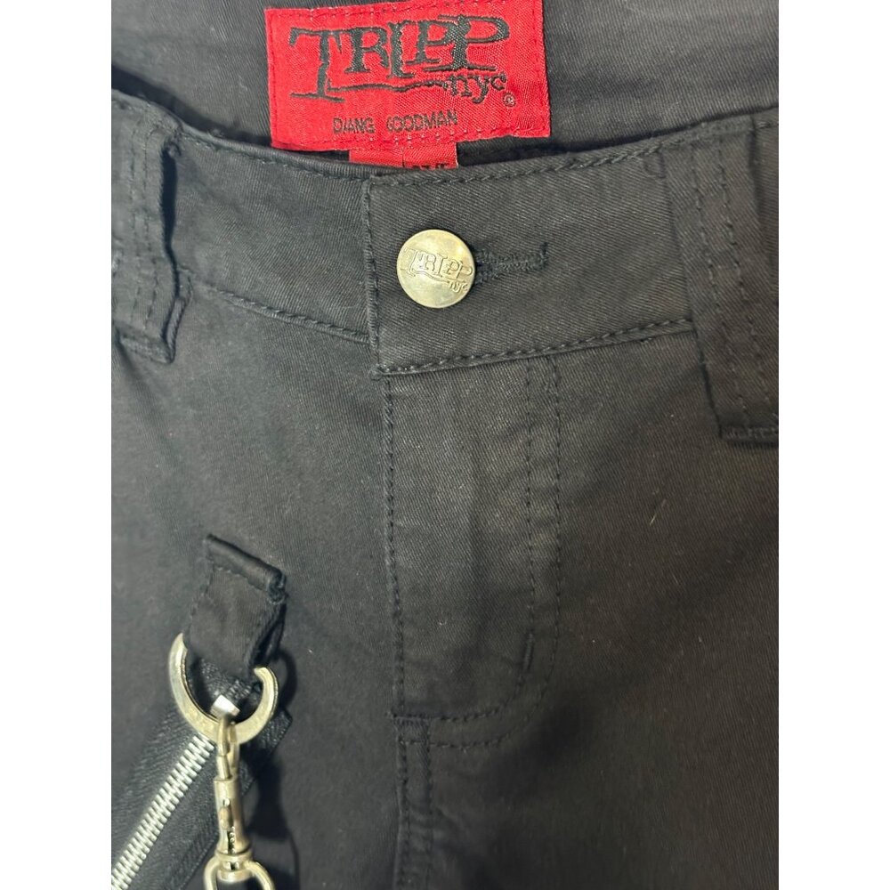 Tripp NYC Black Skinny Buckle Strap Zip Detail Pants - Picture 13 of 16